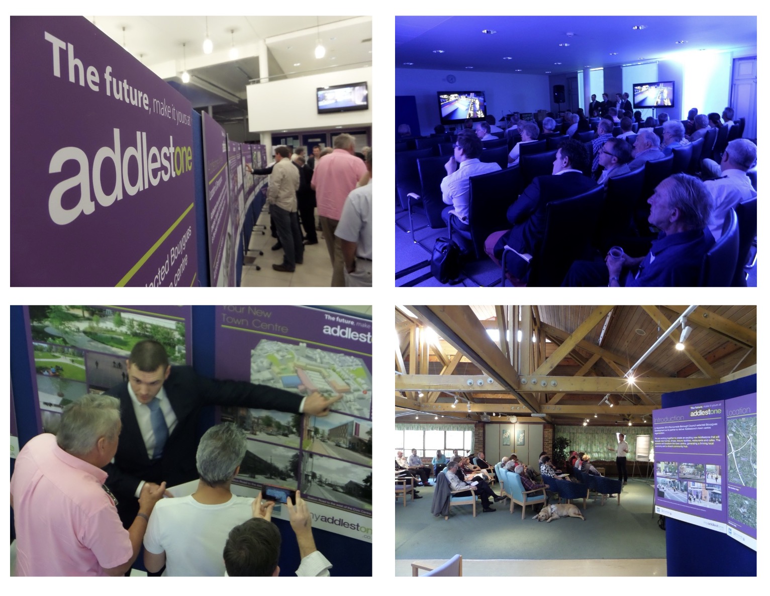 Addlestone town centre public consultation - exhibition boards, presentations and community drop-in sessions