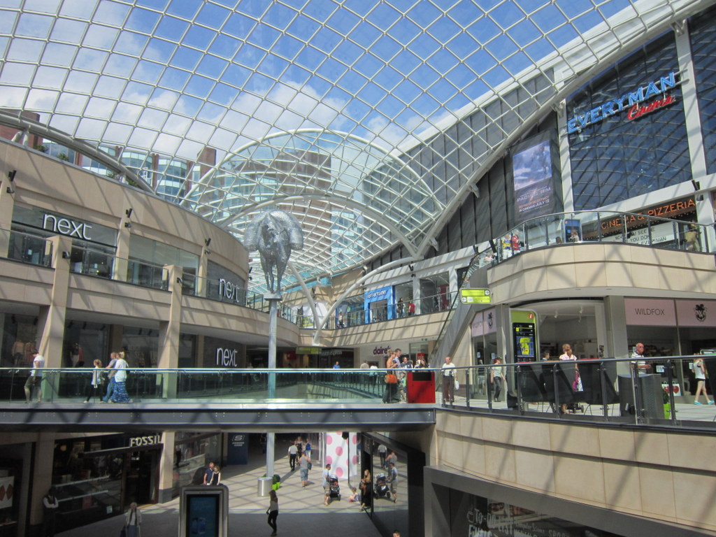 Trinity Leeds shopping centre exterior on Albion Street